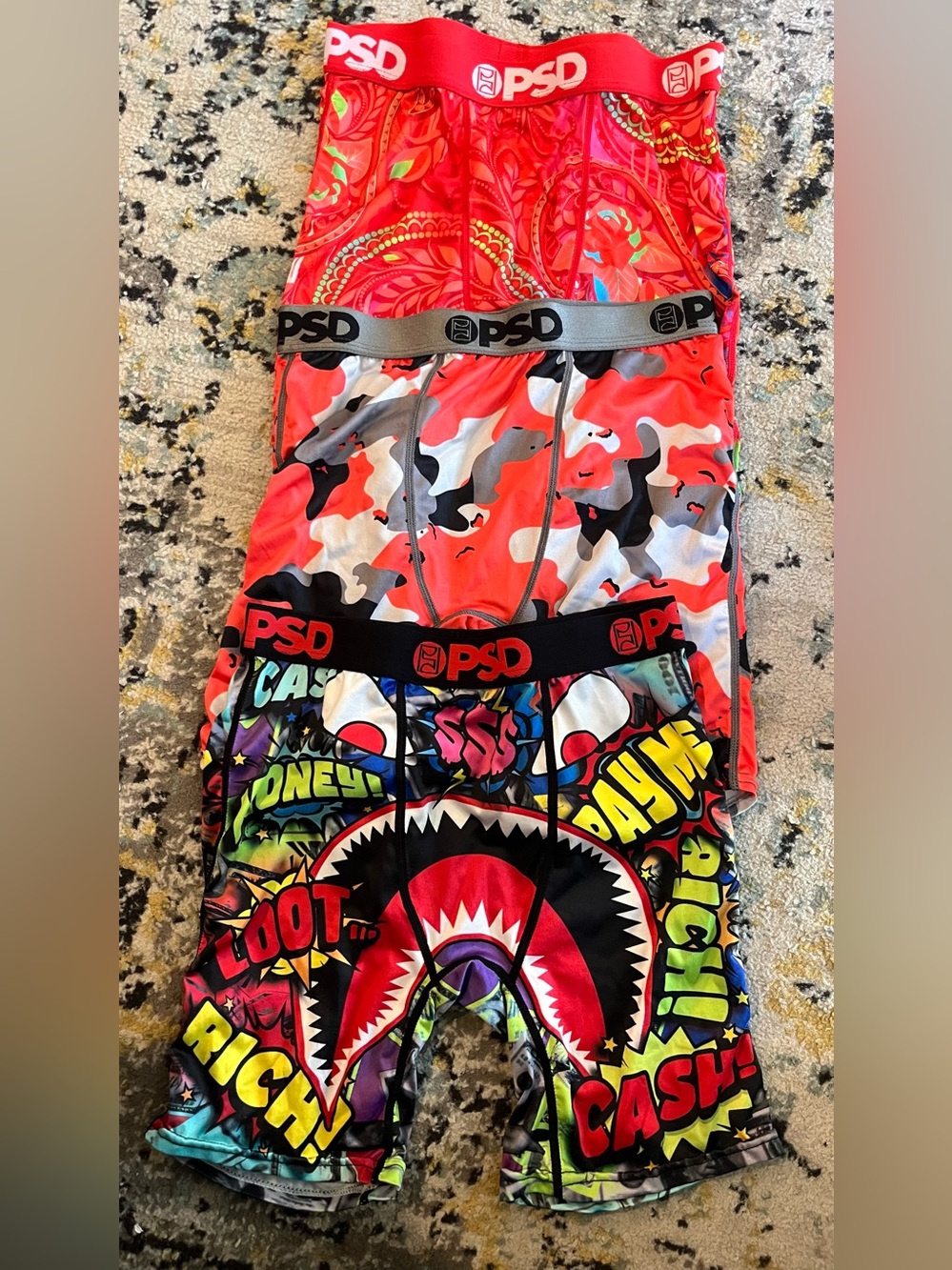 PSD Kids Red Camo & Multi-Graphic Boxer Briefs - Pack of 2